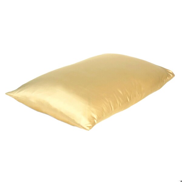 Homeroots 20 x 40 in. Gold Dreamy Silky Satin King Size Pillowcases - 387840