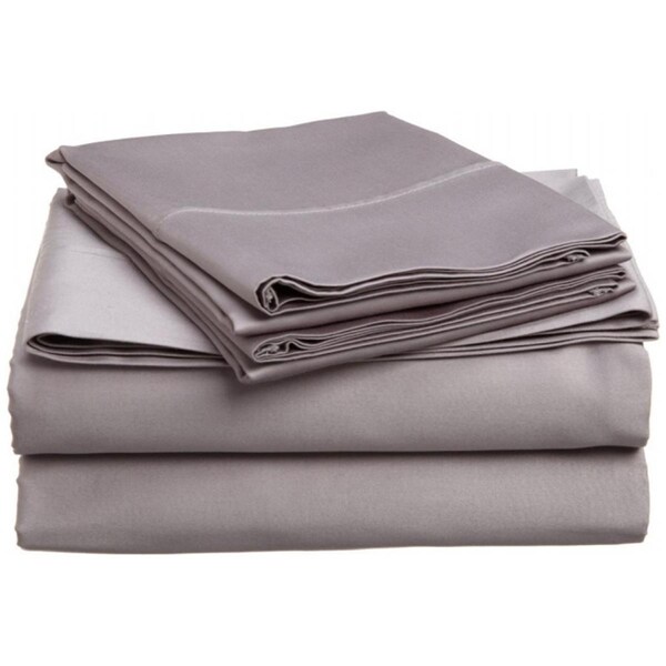 Impressions By Luxor Treasures 400 Thread Count Egyptian Cotton Twin Sheet Set Solid Grey - 400TWSH SLGR
