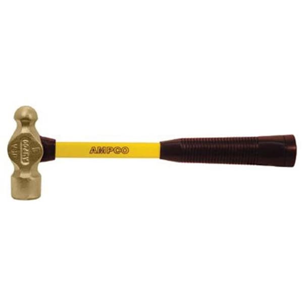 Ampco Safety Tools Ampco Safety Tools 065-H-00FG 1-4 Lb Ball Peen Hammerw-Fbg. Handle - 065-H-00FG