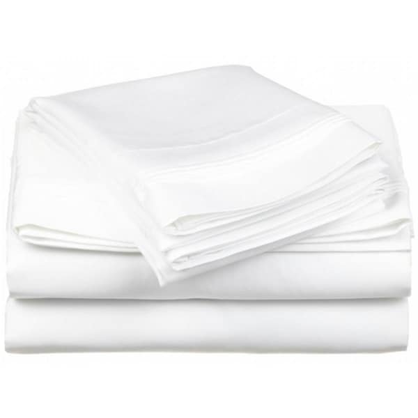 Impressions By Luxor Treasures Egyptian Cotton 650 Thread Count Solid Sheet Set California King-White - 650CKSH SLWH