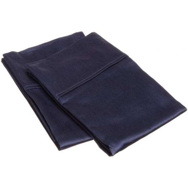 Impressions By Luxor Treasures 400 Thread Count Egyptian Cotton King Pillowcase Set Solid Navy Blue - 400KGPC SLNB