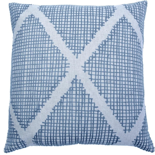 Indis Heritage Thatched Diamond Embroidery Pillow Cover - Grey - C1172