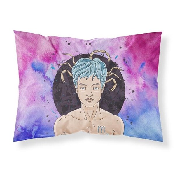 Carolines Treasures Carolines Treasures BB7324PILLOWCASE Scorpio Zodiac Sign Fabric Standard Pillowcase - BB7324PILLOWCASE