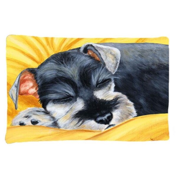 Carolines Treasures Carolines Treasures AMB1161PILLOWCASE Snoozing Schnauzer Fabric Standard Pillowcase - AMB1161PILLOWCASE