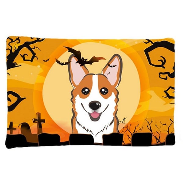 Carolines Treasures Halloween Red Corgi Fabric Standard Pillowcase - BB1812PILLOWCASE