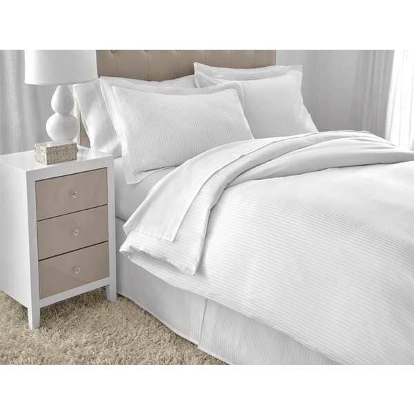 5 Star Hotel Collection Stripe Duvet Cover, w/6" Flap, 106x96" - 1C21843