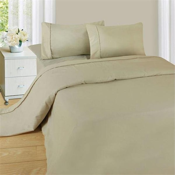 Lavish Home Lavish Home Series 1200 3 Piece TwinXL Sheet Set - Bone - 66-MF75S-TXL-BON