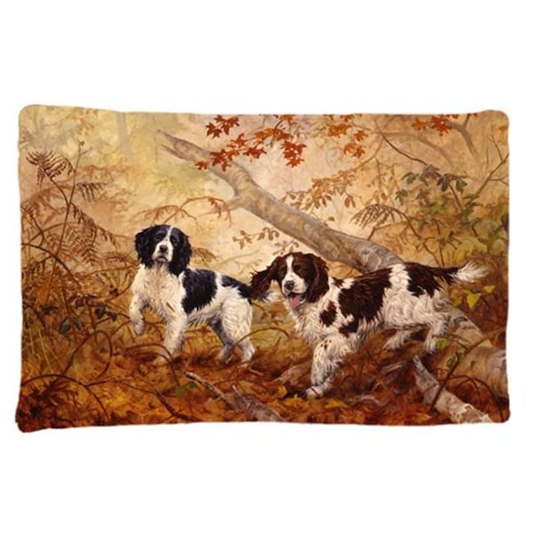 Carolines Treasures Carolines Treasures HEH0139PILLOWCASE Springer Spaniels by Elizabeth Halstead Fabric Standard Pillowcase - HEH0139PILLOWCASE
