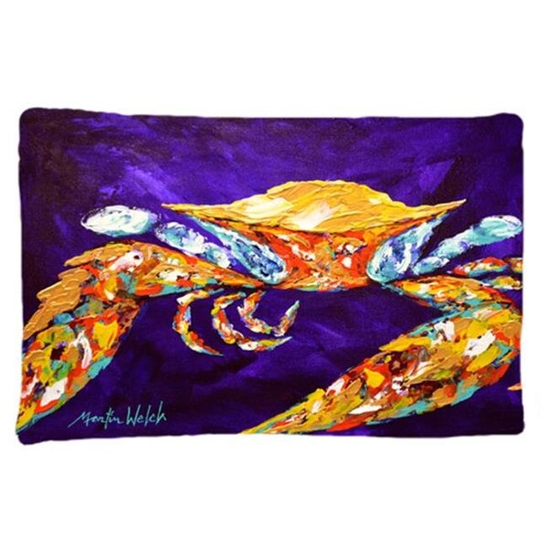 Carolines Treasures Carolines Treasures MW1172PILLOWCASE The Right Stuff Crab In Purple Moisture Wicking Fabric Standard Pillowcase - MW1172PILLOWCASE