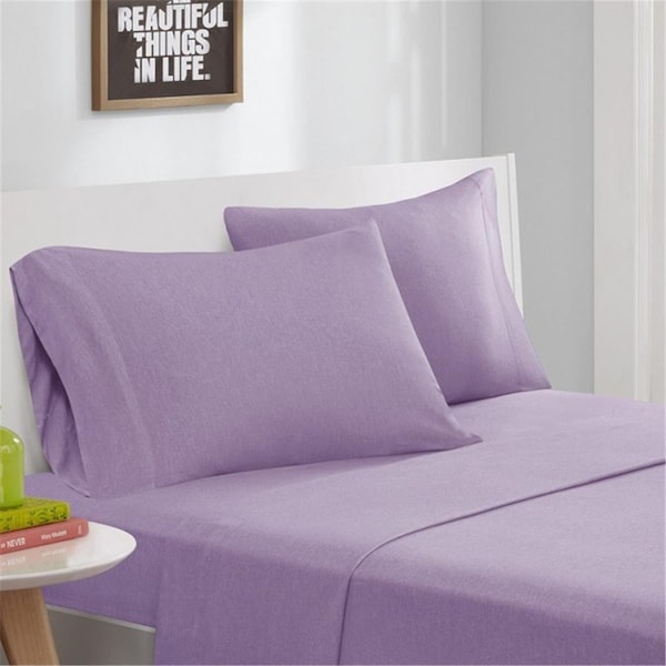 Intelligent Design Blend Jersey Knit Sheet Set, Purple, Twin - ID20-703