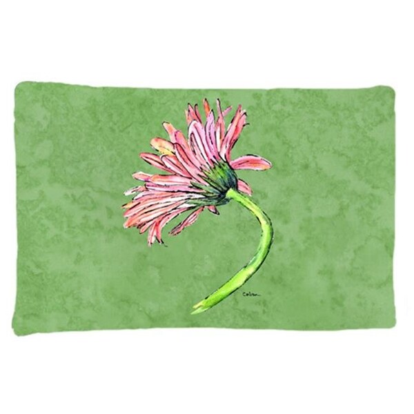 Carolines Treasures Carolines Treasures 8853PILLOWCASE 20.5 W x 30 in. Gerber Daisy Pink Moisture Wicking Fabric Standard Pillowcase - 8853PILLOWCASE