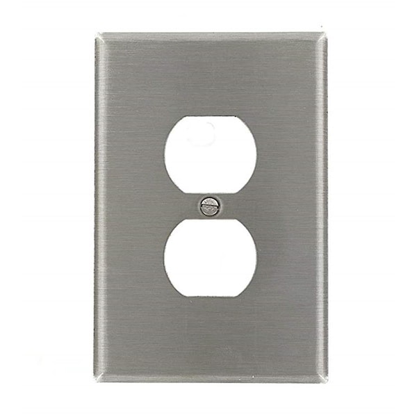 Ezgeneration 5.25 x 3.5 in. 1 Gang Stainless Steel Duplex Oversized Wall Plate - EZ900447