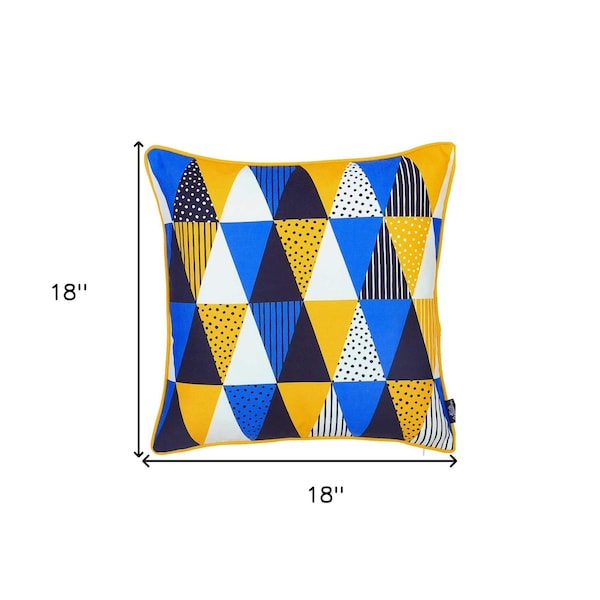 Homeroots 18 x 18 in. Memphis Printed Decorative Throw Pillow Cover Pillowcase - 355555