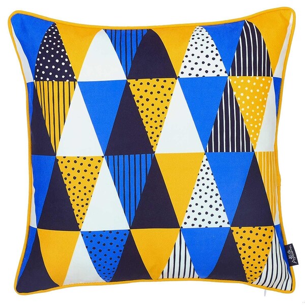 Homeroots 18 x 18 in. Memphis Printed Decorative Throw Pillow Cover Pillowcase - 355555