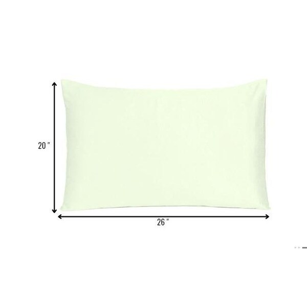 Homeroots 20 x 26 in. Ivory Dreamy Silky Satin Standard Size Pillowcases - 387882