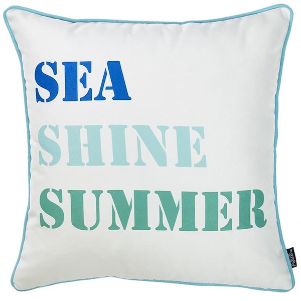 Homeroots 18 x 18 in. Marine Sea Shine Decorative Throw Pillow Cover Printed - 355432