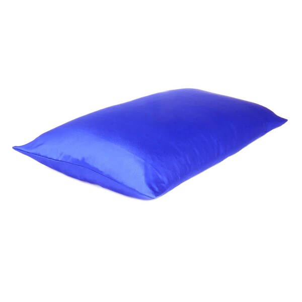 Homeroots 20 x 40 in. Royal Blue Dreamy Silky Satin King Size Pillowcases - 387851