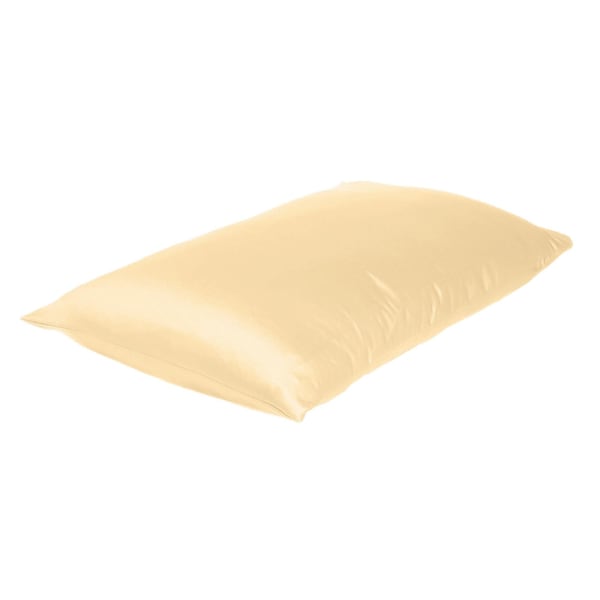 Homeroots 20 x 40 in. Pale Peach Dreamy Silky Satin King Size Pillowcases - 387846
