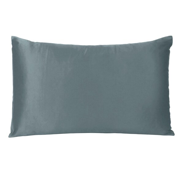 Homeroots 20 x 40 in. Gray Dreamy Silky Satin King Size Pillowcases - 387836