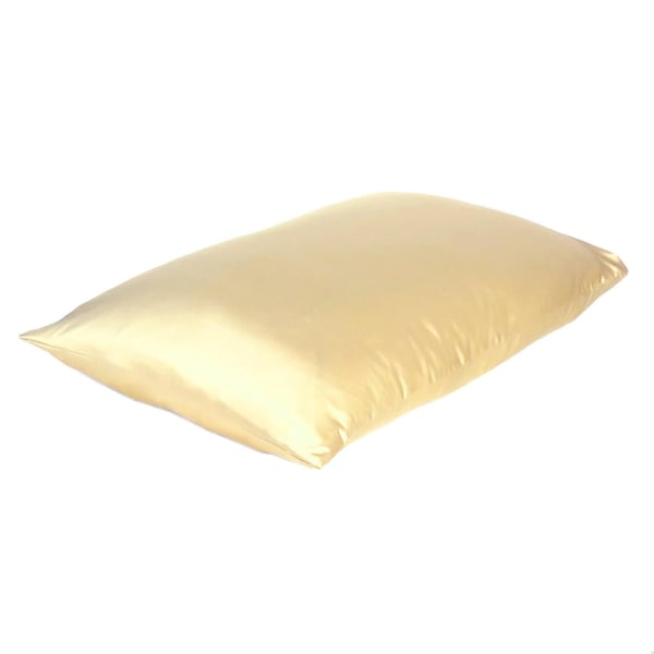 Homeroots 20 x 30 in. Pale Yellow Dreamy Silky Satin Queen Size Pillowcases - 387889