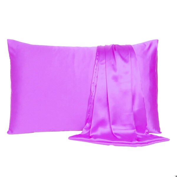 Homeroots 20 x 30 in. Violet Dreamy Silky Satin Queen Size Pillowcases - 387895