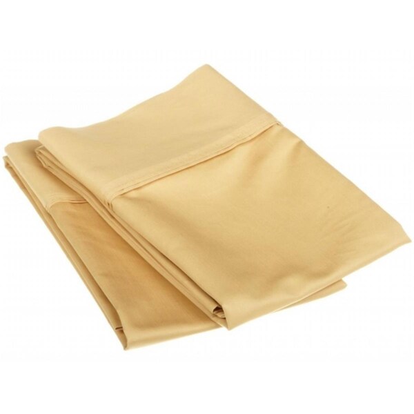 Impressions By Luxor Treasures Egyptian Cotton 1200 Thread Count Solid Pillowcase Set King-Gold - 1200KGPC SLGL