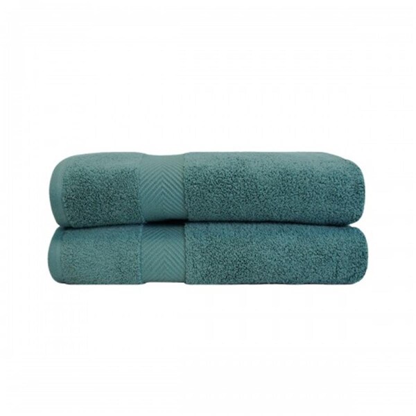 Superior Superior ZT BSHEET JD Zero Twist Cotton Bath Sheet Set - Jade; 2 Pieces - ZT BSHEET JD