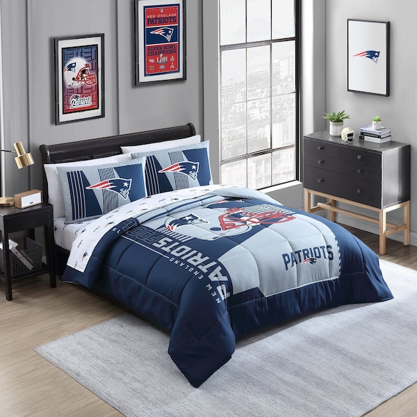 Logo Brands New England Patriots Status Bed In A Bag Full - 619-BNBF-B1