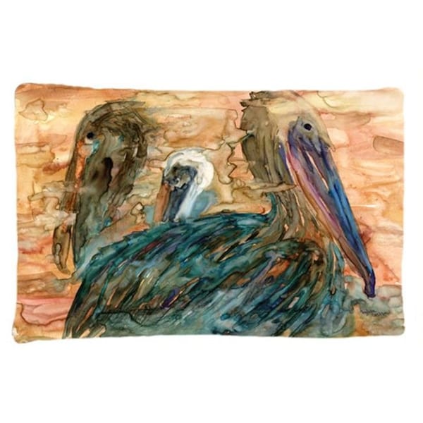Carolines Treasures Carolines Treasures 8977PILLOWCASE Abstract Pelicans Fabric Standard Pillowcase - 8977PILLOWCASE
