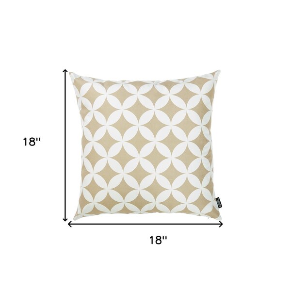 Homeroots Multi Color Tropical Deco Printed Decorative Throw Pillow Cover 18 x 18 in. - 355448