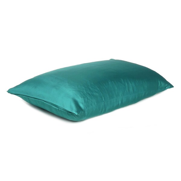 Homeroots 20 x 40 in. Teal Dreamy Silky Satin King Size Pillowcases - 387853