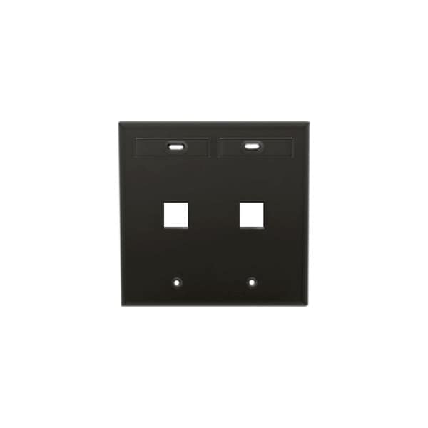 Leviton Number of Gangs: 2 High-Impact Plastic, Black - 42080-2EP