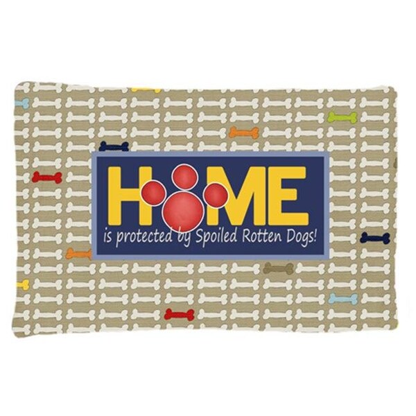 Carolines Treasures Carolines Treasures SB3053PILLOWCASE Home Is Protected By Spoiled Rotten Dogs Moisture Wicking Fabric Standard Pillowcase - SB3053PILLOWCASE