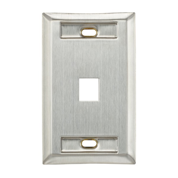Leviton Number of Gangs: 1 302 Stainless Steel, Brushed Finish, Silver - 43080-1L1