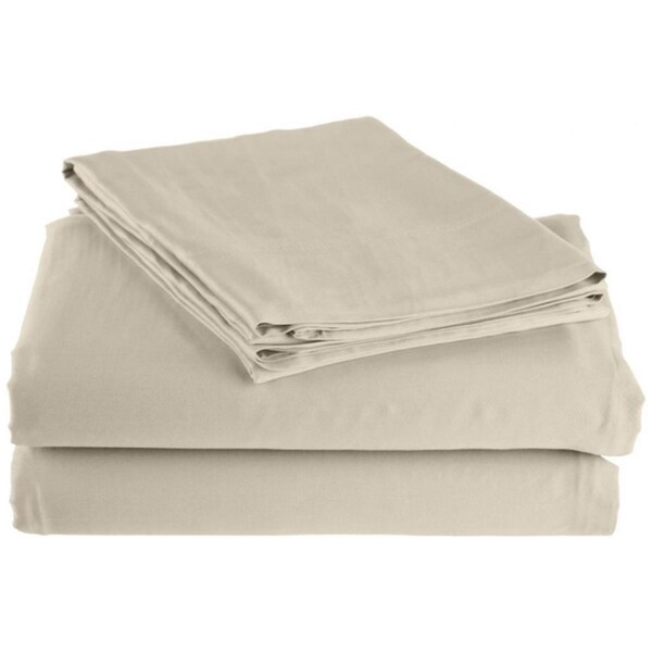 Impressions By Luxor Treasures Rayon from Bamboo 300 Thread Count Solid Sheet Set California King-Ivory - B300CKSH SLIV