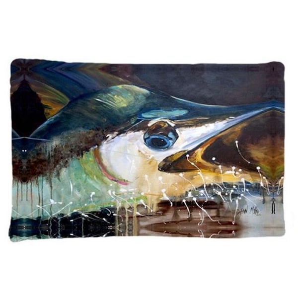 Carolines Treasures Carolines Treasures JMK1111PILLOWCASE Blue Marlin Fabric Standard Pillowcase - JMK1111PILLOWCASE