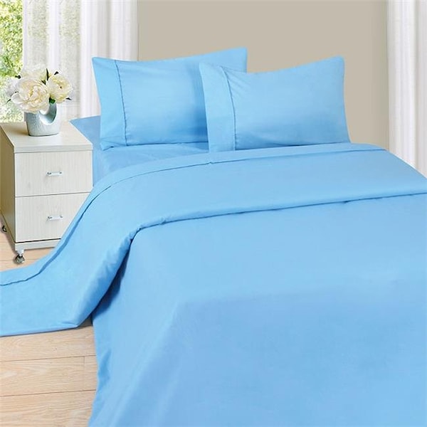 Bedford Homes Bedford Homes 66A-34222 1200 Series 4 Piece Queen Size Sheet Set - Blue - 66A-34222