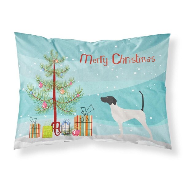 Carolines Treasures Carolines Treasures BB2913PILLOWCASE English Pointer Merry Christmas Tree Fabric Standard Pillowcase - BB2913PILLOWCASE