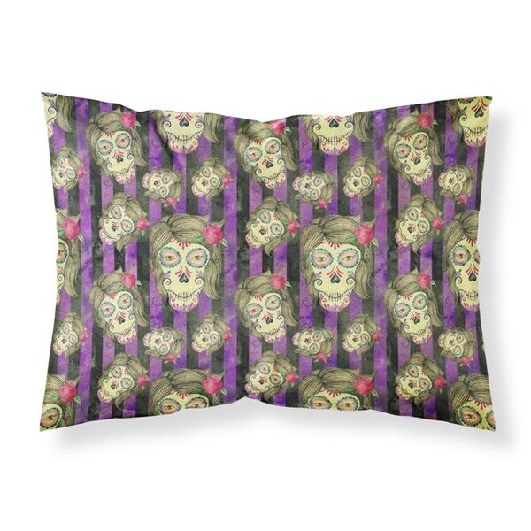 Carolines Treasures Carolines Treasures BB7519PILLOWCASE Watecolor Day of the Dead Halloween Fabric Standard Pillowcase - BB7519PILLOWCASE