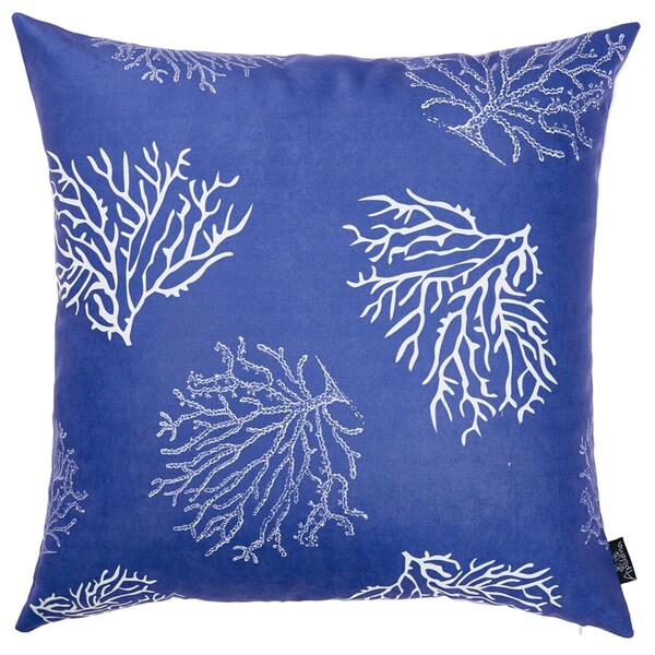 Homeroots 18 x 18 in. Blue Nautica Reef Decorative Throw Printed Pillow Cover - 355335