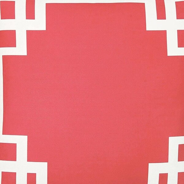 Homeroots Red & White Geometric Decorative Throw Pillow Cover 18 x 18 in. - 355321