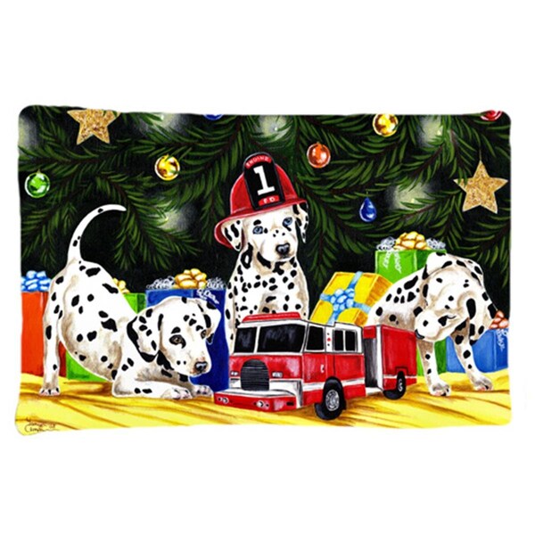 Carolines Treasures Carolines Treasures AMB1316PILLOWCASE Christmas Favorite Gift Dalmatian Fabric Standard Pillowcase - AMB1316PILLOWCASE