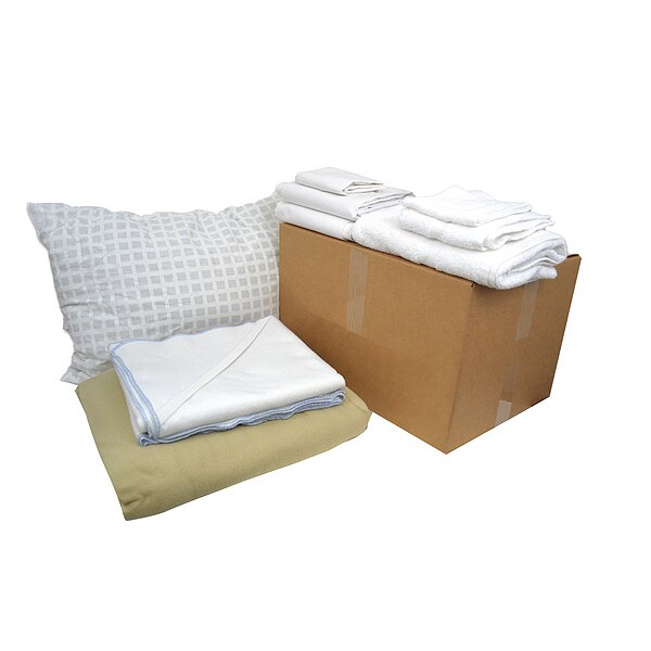 R & R Textile Bedding and Bath Kit, Fleece, Beige; White - WWX90004