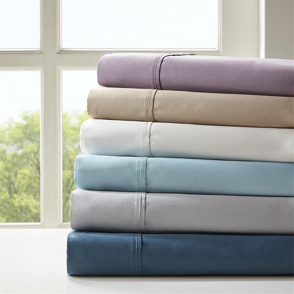 Madison Park Cotton Blend 6 Piece Sheet Set - Aqua, King Size, 6PK - MPH20-0014