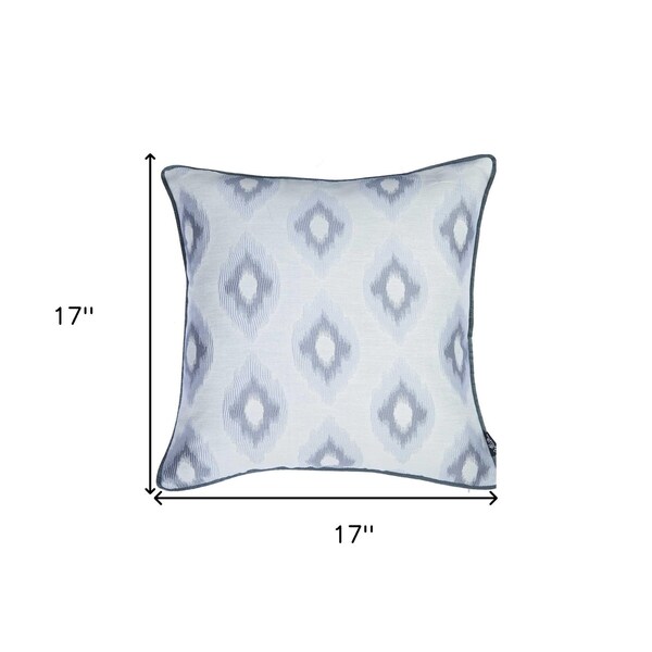 Homeroots 17 x 17 in. Grey Jacquard Chic Decorative Throw Pillow Cover - 355664