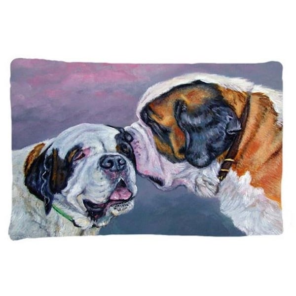 Carolines Treasures Carolines Treasures 7332PILLOWCASE Saint Bernard Whisperear Fabric Standard Pillowcase - 7332PILLOWCASE