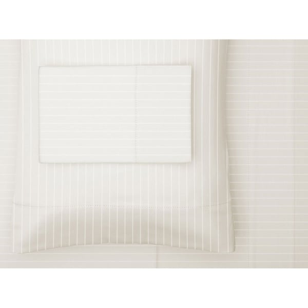 Hotel Grand 1000tc Pinstripe Sheet Set, Ivory, King - 652508