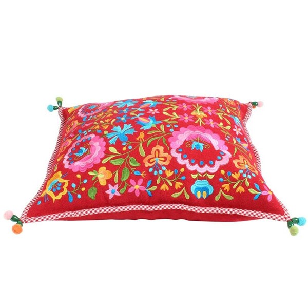 Heritage Lace 18 x 18 in. Pip Studio Folklore Pillow Cover, Red - 51.040.033