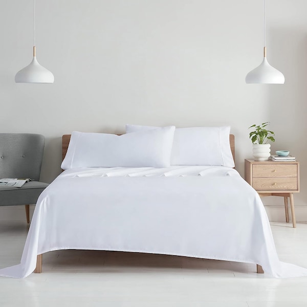 Monarch Brands Aston & Arden Tencel Pillowcase King, White, 2PK - P-SS-KP-400-WH