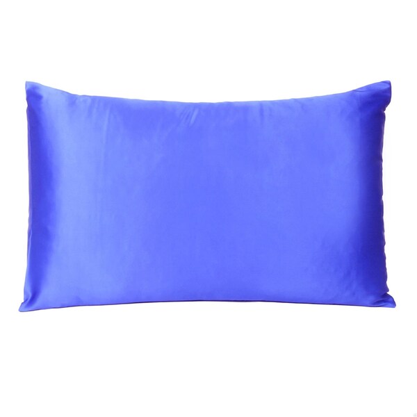 Homeroots 20 x 30 in. Royal Blue Dreamy Silky Satin Queen Size Pillowcases - 387908